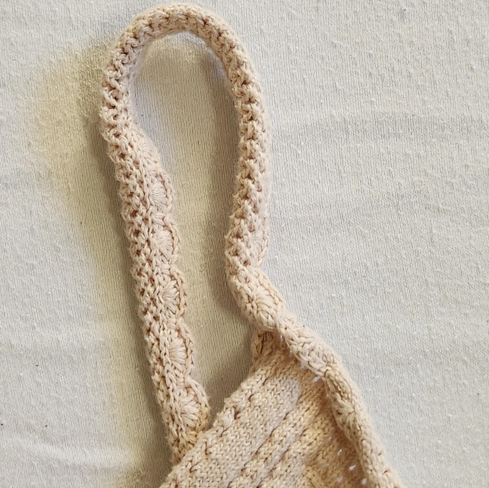 Free People Intimately Take Me Home‎ Knit Cami Cropped Tank Top Beige Medium